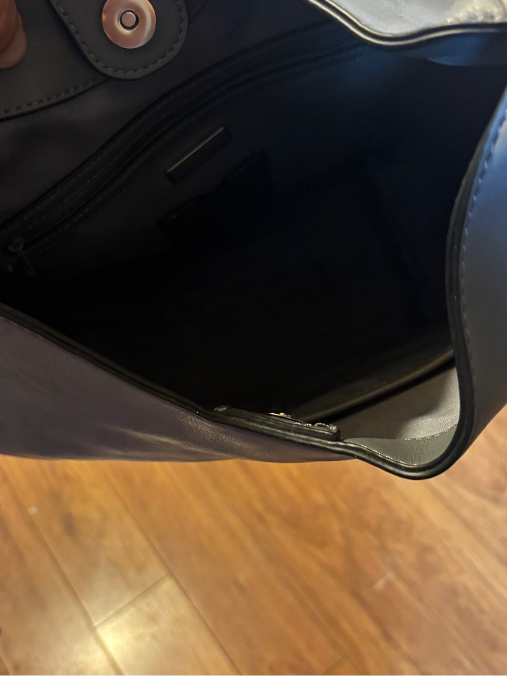 Alfani Gray Leather Hobo Shoulder Bag - Picture 6 of 11
